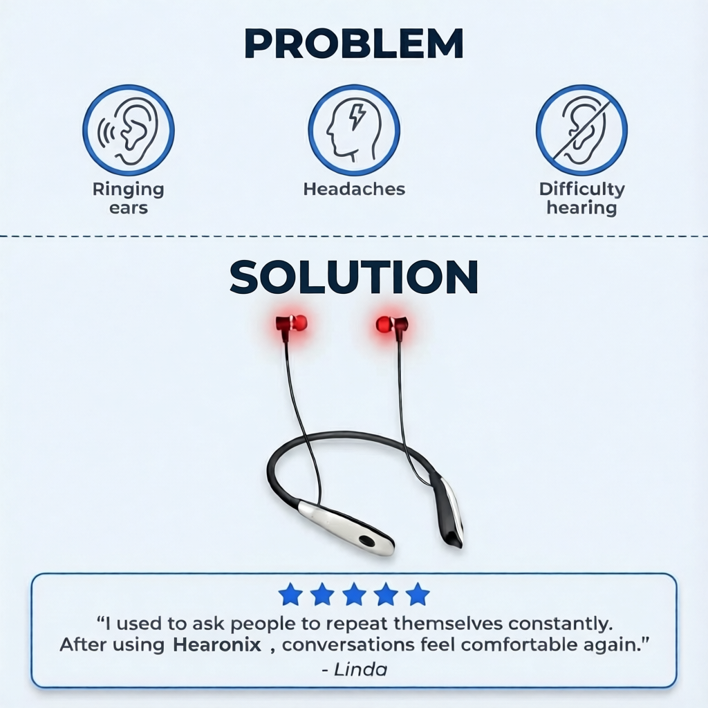 Hearonix™ — Red Light Therapy Earbuds for Age-Related Hearing Loss
