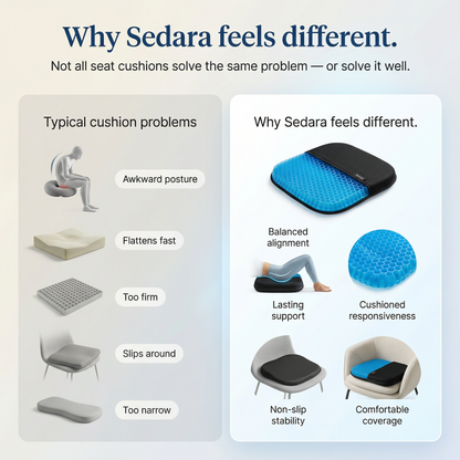Sedara™ — Sit All Day Without Pain, Starting Day One