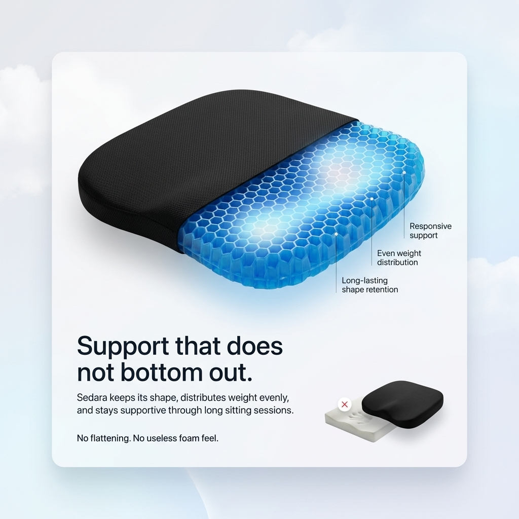 Sedara™ — Sit All Day Without Pain, Starting Day One